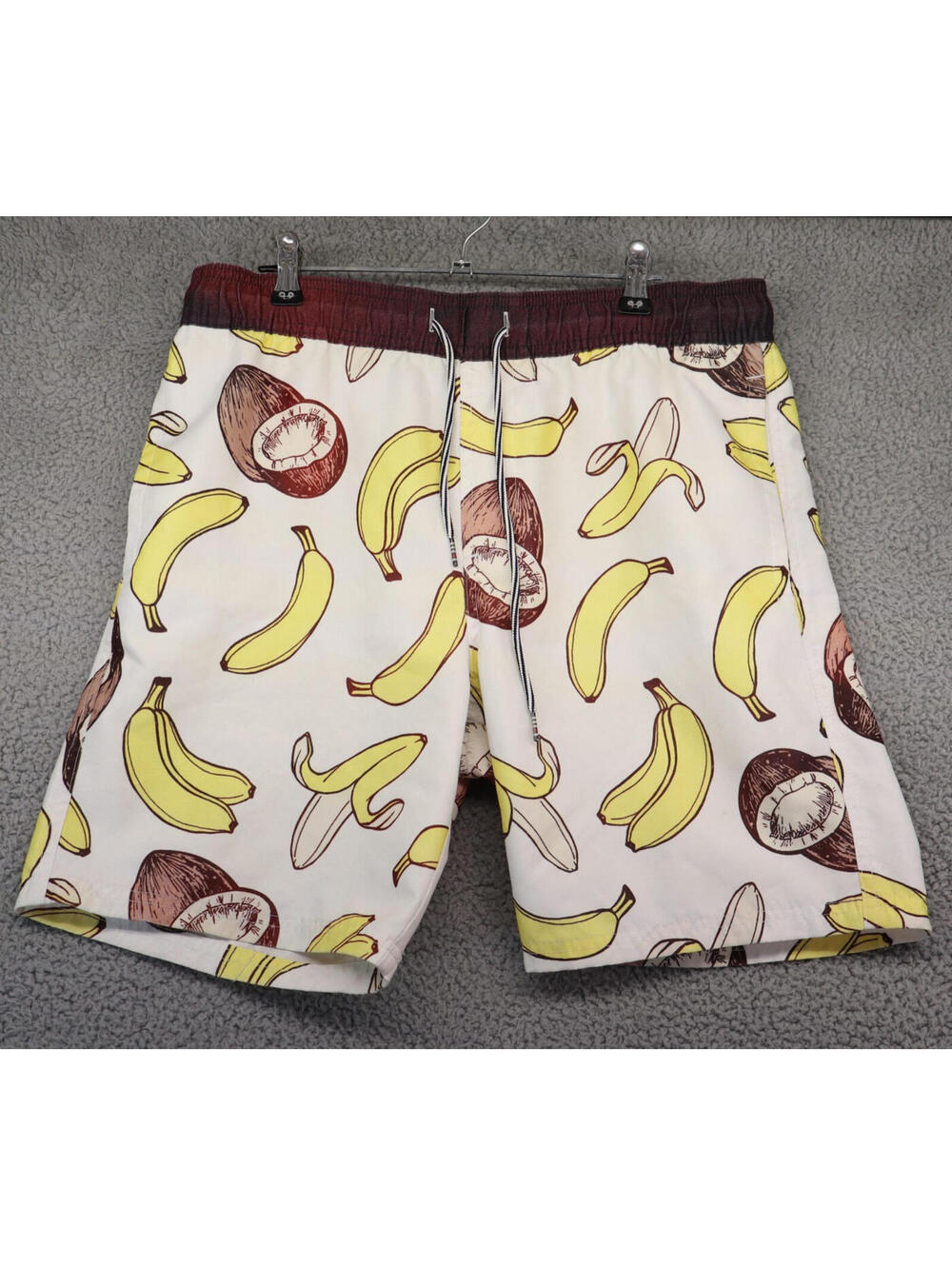 Valor Men Medium Shorts Coconut Banana Swim Board Trunks